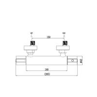 Misturador termostático para chuveiro 5010-20 em latão