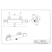 Misturador termostático para chuveiro 5012-20 em latão