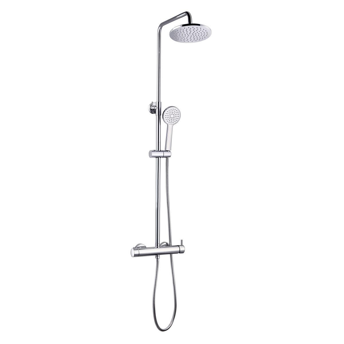 YS34184 Coluna de duche, coluna de duche de efeito chuva com torneira de duche, regulável em altura;