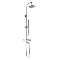 YS34222 Coluna de duche com bica, coluna de duche de efeito chuva termostática, regulável em altura;