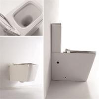 YS22251P Vaso sanitário de cerâmica sem aro de 2 peças, vaso sanitário P-trap;