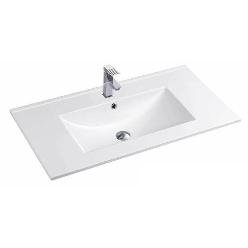 YS27286W-80 lavatório de cerâmica vitrificada branca mate, lavatório, pia de lavatório;
