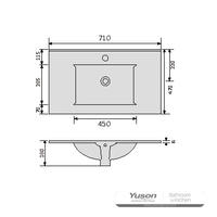 YS27293-70 Bacia de gabinete de cerâmica, pia, pia de lavatório;