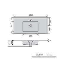 YS27295-100 Bacia de gabinete de cerâmica, pia, pia de lavatório;