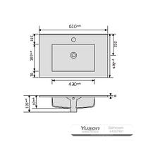 YS27295-60 Bacia de gabinete de cerâmica, pia, pia de lavatório;