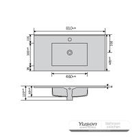 YS27295-80 Bacia de gabinete de cerâmica, pia, pia de lavatório;