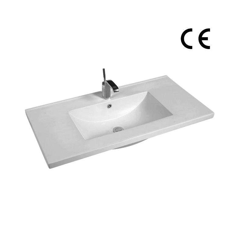 YS27298-90 Bacia de gabinete de cerâmica, pia, pia de lavatório;