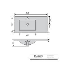 YS27298-90L Bacia de gabinete de cerâmica, pia, pia de lavatório;