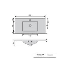 YS27299-80 Bacia de gabinete de cerâmica, pia, pia de lavatório;