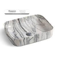 YS28434-MA1 Série de pedra cerâmica acima da pia, bacia artística, pia de cerâmica;