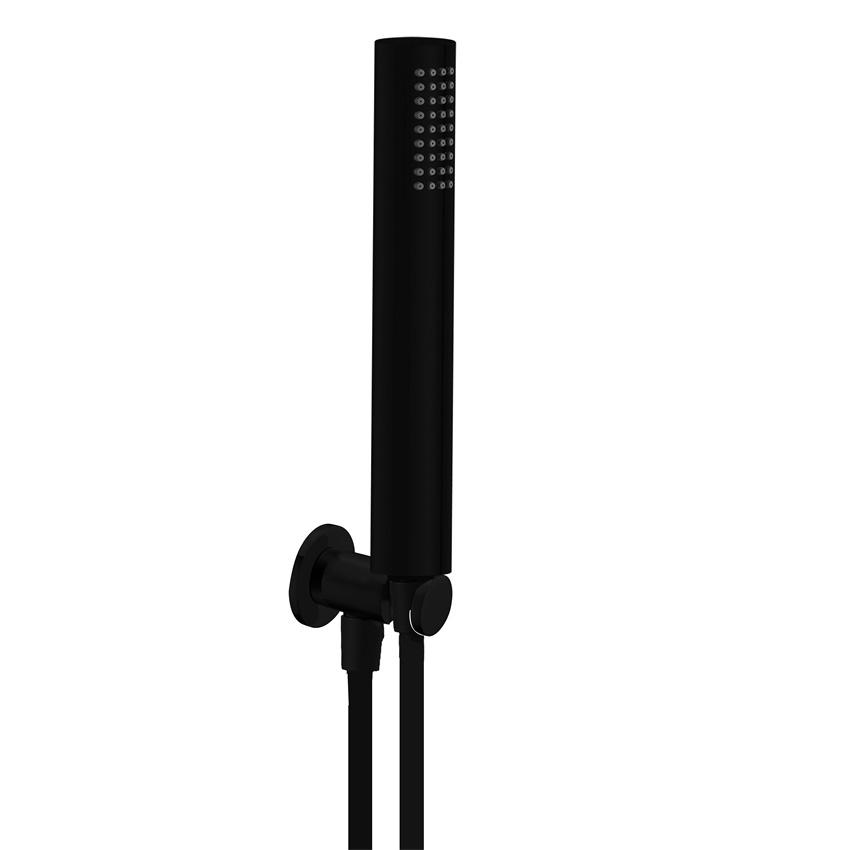 YS31162MB-K2 Kit de chuveiro em ABS preto fosco, com suporte de parede e mangueira de chuveiro;
