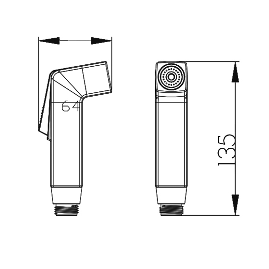 YS36077 ABS shataff, pulverizador de bidê, pulverizador de enxágue