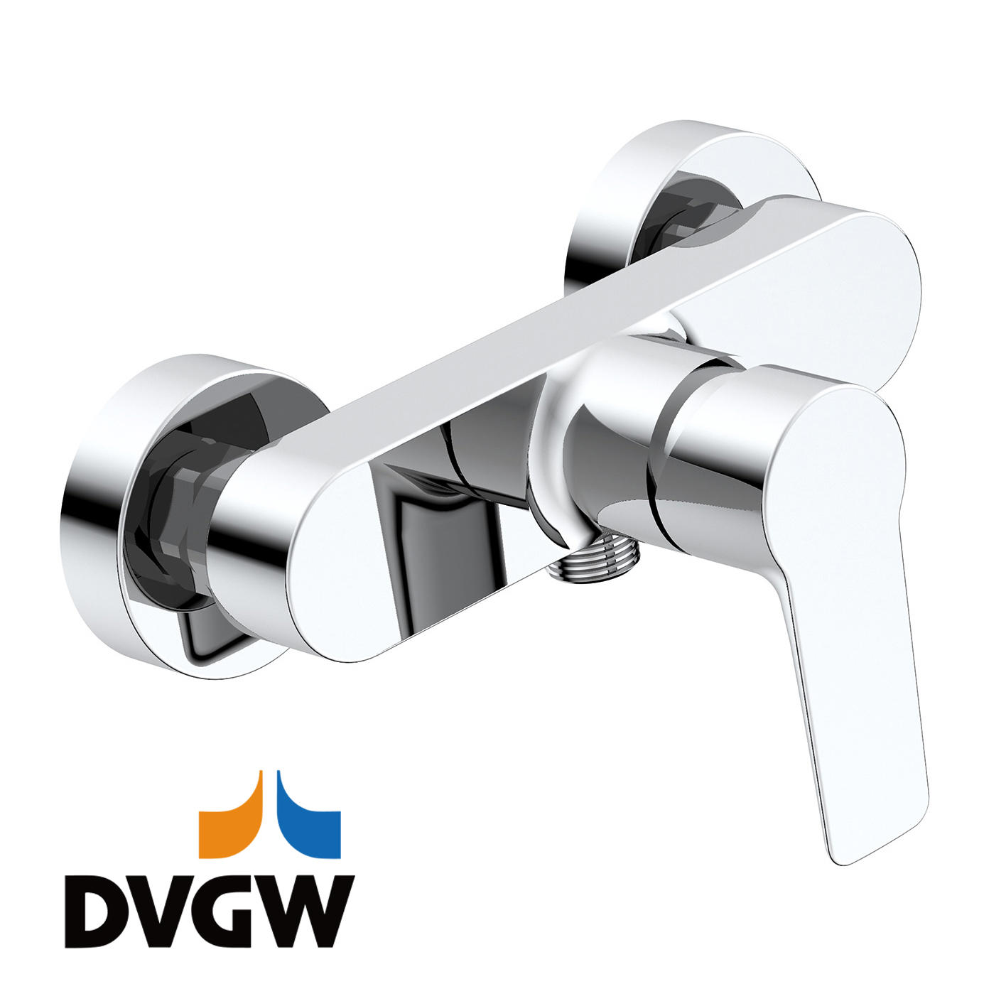 3187-20 DVGW certificada, torneira de latão monocomando monocomando de parede de chuveiro de água quente / fria