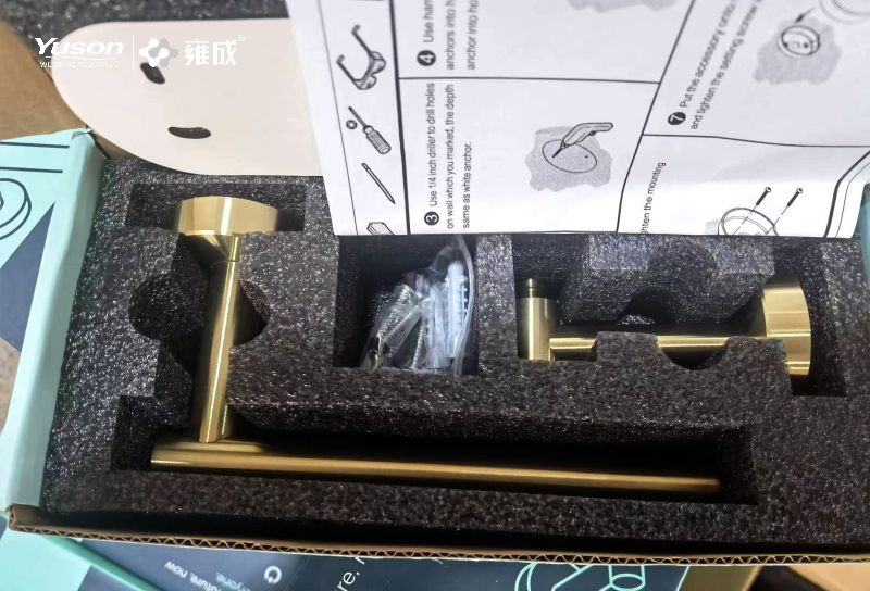 19286P Acessórios de banheiro elegantes, suporte de papel higiênico, suporte de rolo de papel higiênico de zinco/latão/SUS, montado na parede (Série 19200)
