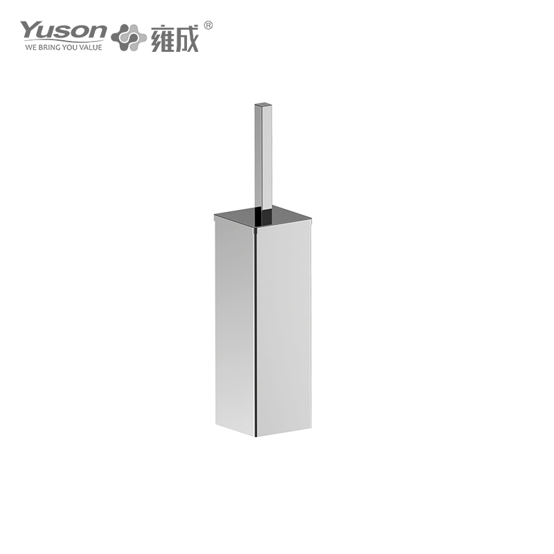27190C Acessórios de banheiro elegantes, escova de vaso sanitário com copo de vidro fosco/temperado, escova de vaso sanitário de zinco/latão/SUS, montada na parede (série 27100)